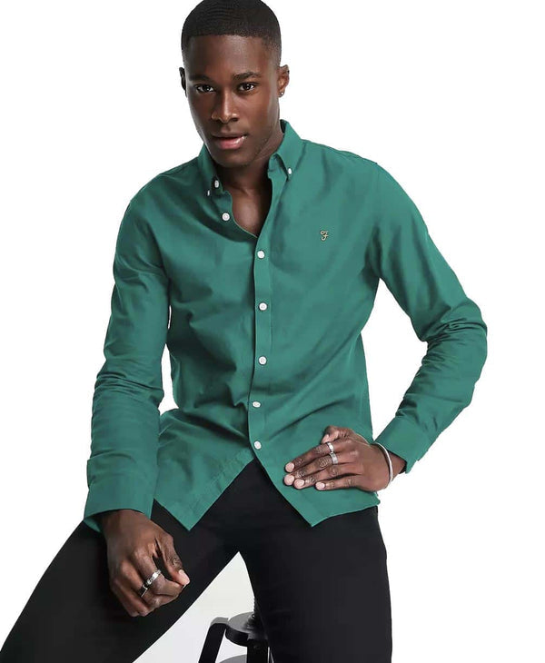 Image for FARAH BREWER GREEN SHIRT | Farah | Morans Menswear