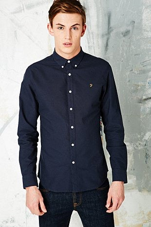 Image for FARAH BREWER NAVY SHIRT | Farah | Morans Menswear