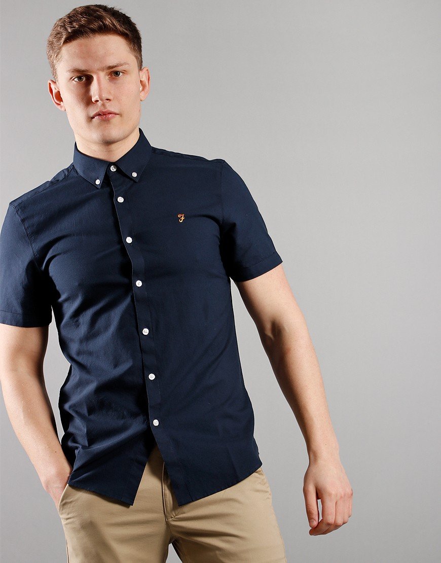 Image for FARAH BREWER SS NAVY SHIRT | Farah | Morans Menswear