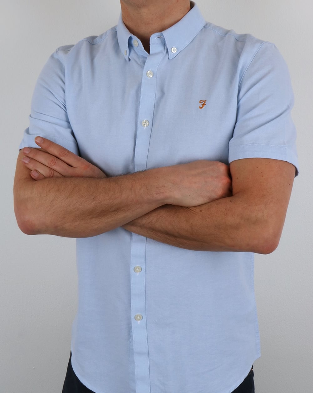 Image for FARAH BREWER SS SKY BLUE SHIRT | Farah | Morans Menswear