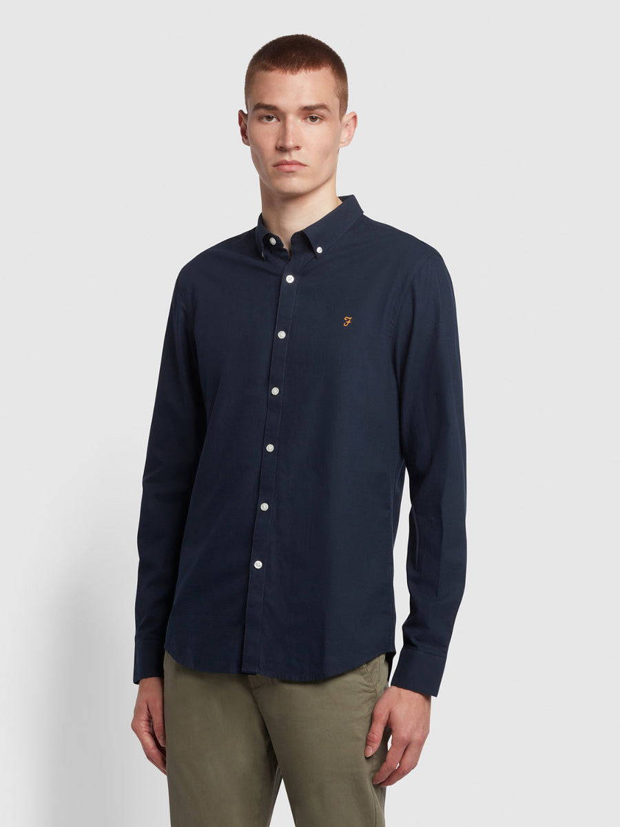 Image for FARAH BREWER NAVY LS SHIRT | Farah | Morans Menswear