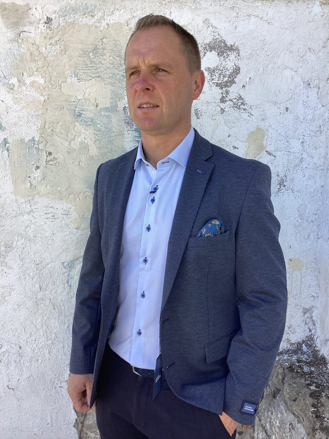 Image for DG DAMON NAVY CHECK JACKET MM | DG | Morans Menswear