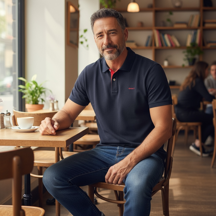 Image for GANT REG CONTRAST SS RUGGER POLO | GANT | Morans Menswear
