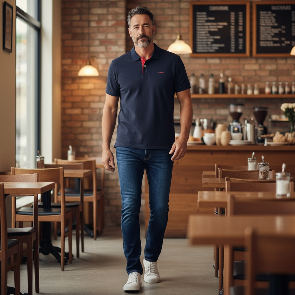 Image for GANT REG CONTRAST SS RUGGER POLO | GANT | Morans Menswear