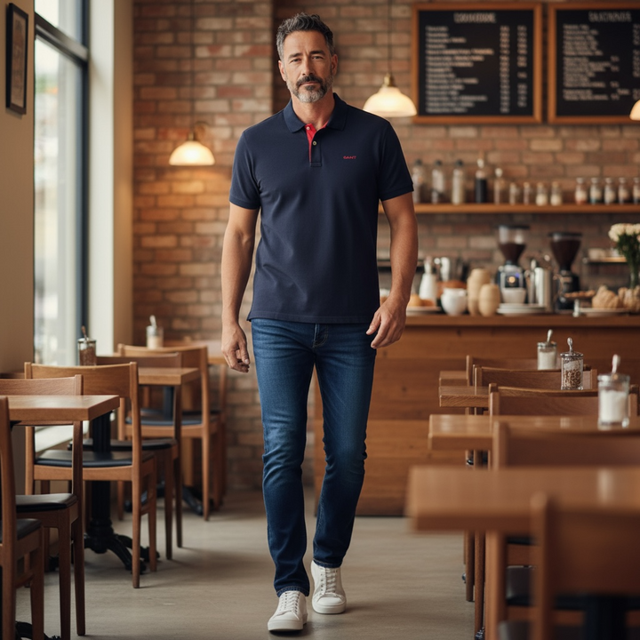Image for GANT REG CONTRAST SS RUGGER POLO | GANT | Morans Menswear