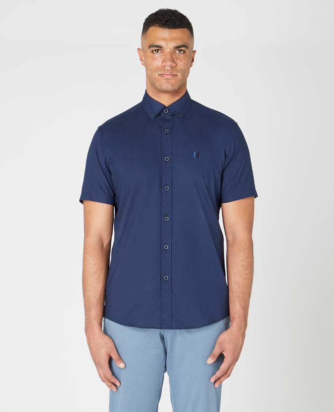 Image for REMUS SHORT SLEEVE NAVY SHIRT | Remus Uomo | Morans Menswear