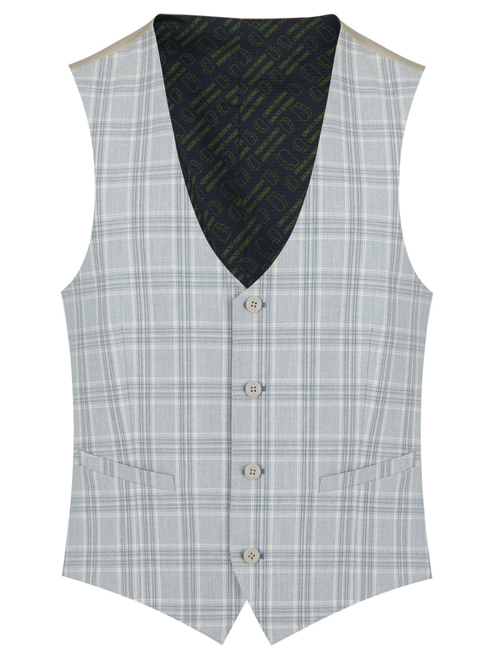 Image for REMUS LUCIAN GREY CHECK WAISTCOAT | Remus Uomo | Morans Menswear
