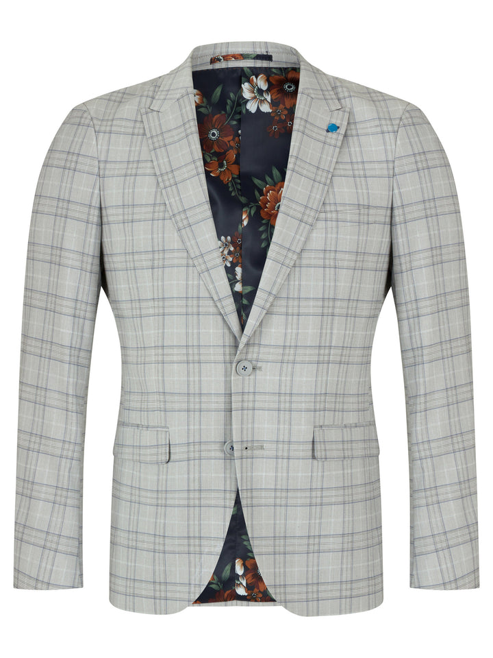 Image for SPIN CRUZ GREY CHECK JACKET | Spin | Morans Menswear