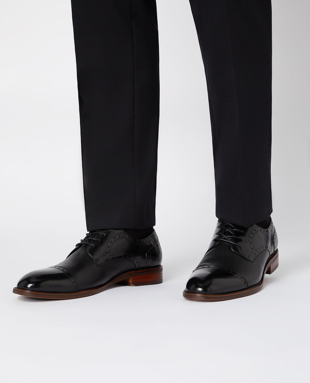 Image for REMUS MASSI BLACK LEATHER SHOE | Remus Uomo | Morans Menswear
