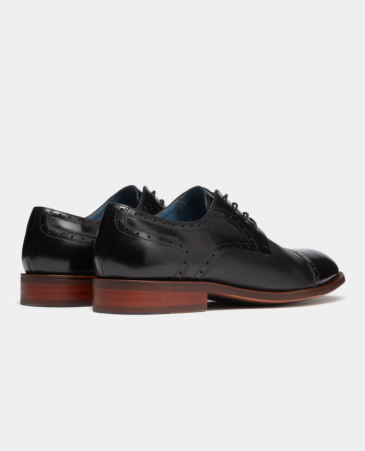 Image for REMUS MASSI BLACK LEATHER SHOE | Remus Uomo | Morans Menswear