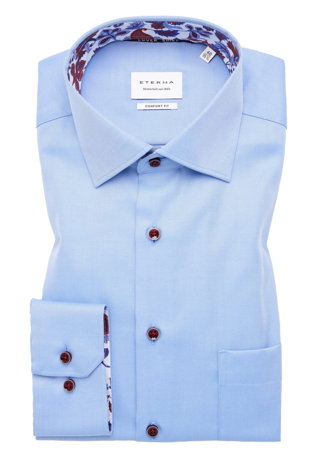 Image for ETERNA BLUE REGULAR FIT SHIRT | Eterna | Morans Menswear