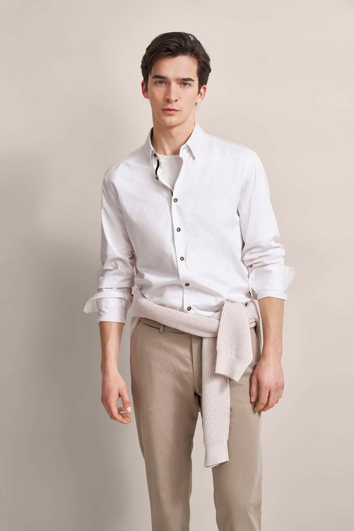 Image for BUGATTI WHITE OXFORD SHIRT | Bugatti | Morans Menswear