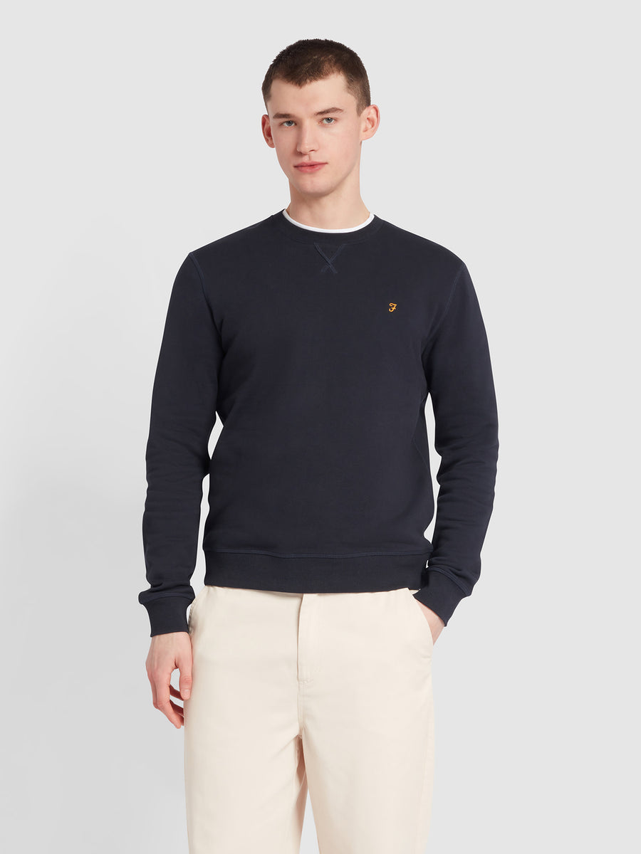 Image for FARAH TIM CREW NAVY SWEAT | Farah | Morans Menswear