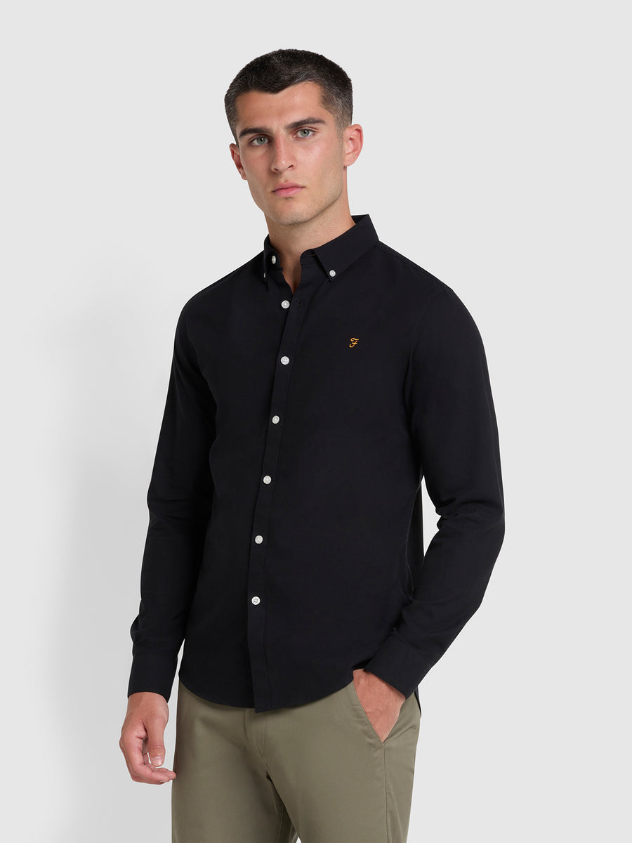 Image for FARAH BREWER BLACK SHIRT | Farah | Morans Menswear
