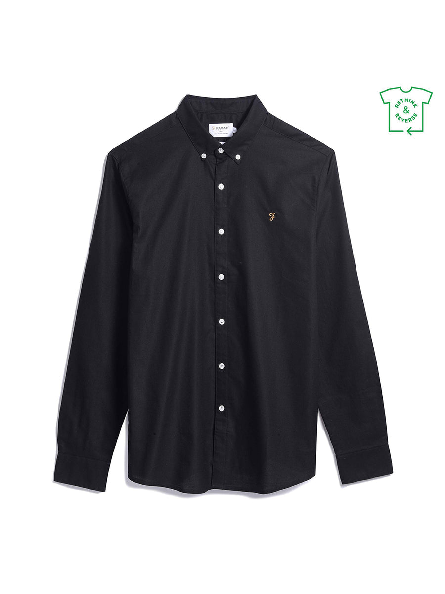 Image for FARAH BREWER BLACK SHIRT | Farah | Morans Menswear