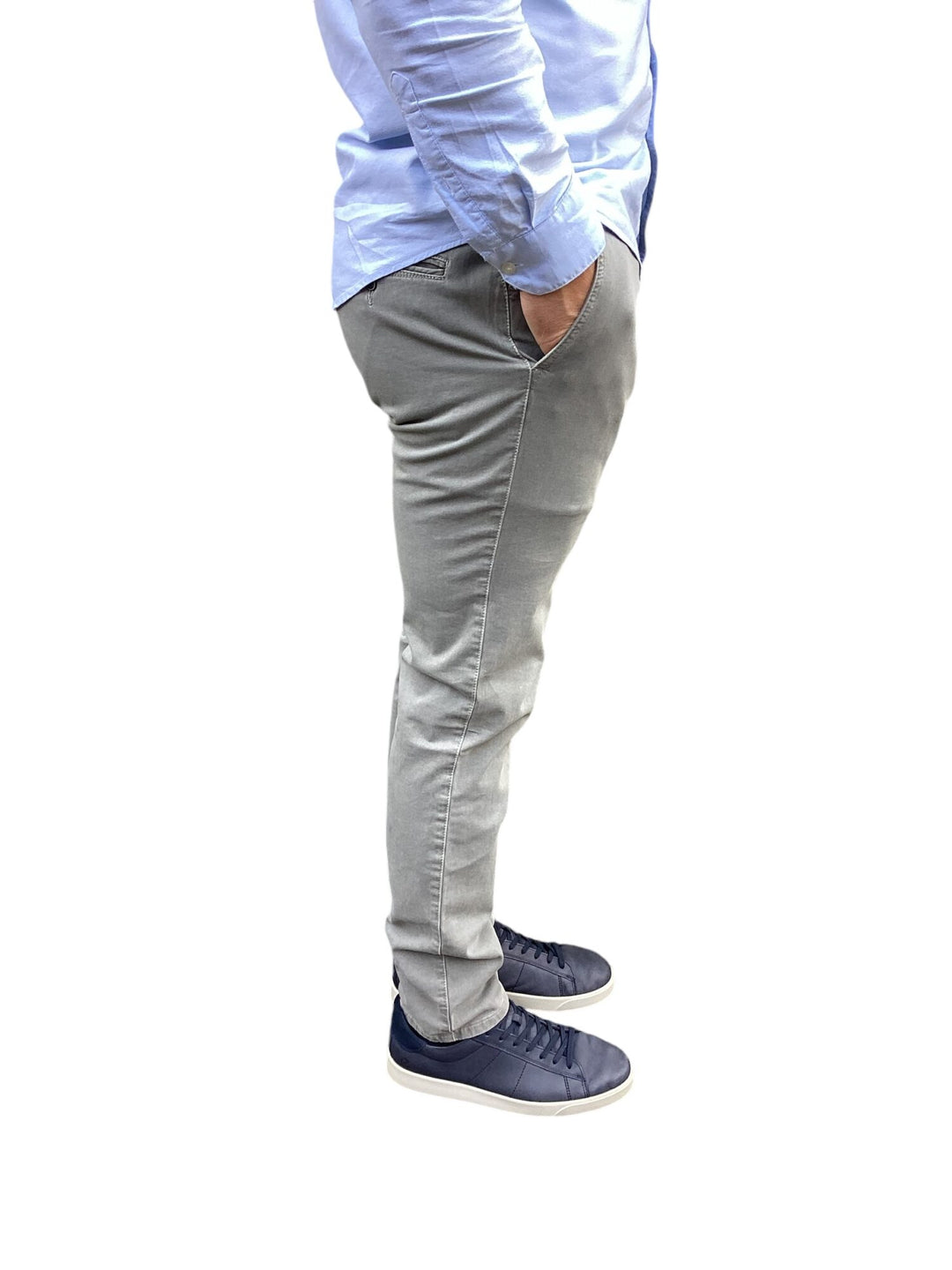 Image for NALA STRETCH GREY SLIM CHINO | Nala | Morans Menswear