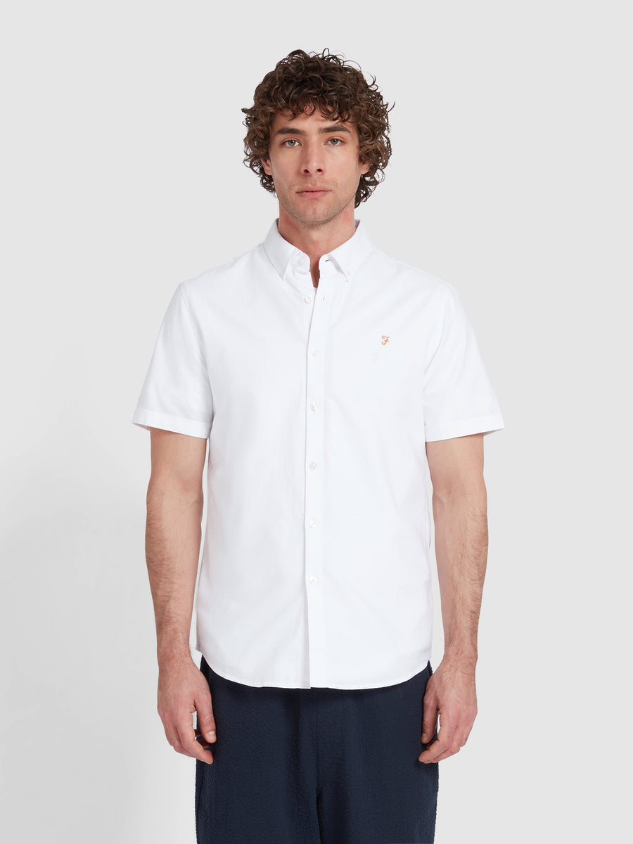 Image for FARAH BREWER SHORT SLEEVE  BD WHITE SHIRT | Farah | Morans Menswear