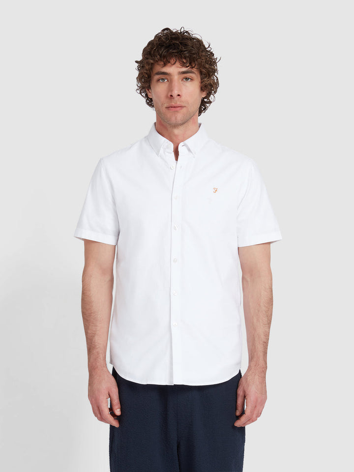 Image for FARAH BREWER SHORT SLEEVE  BD WHITE SHIRT | Farah | Morans Menswear
