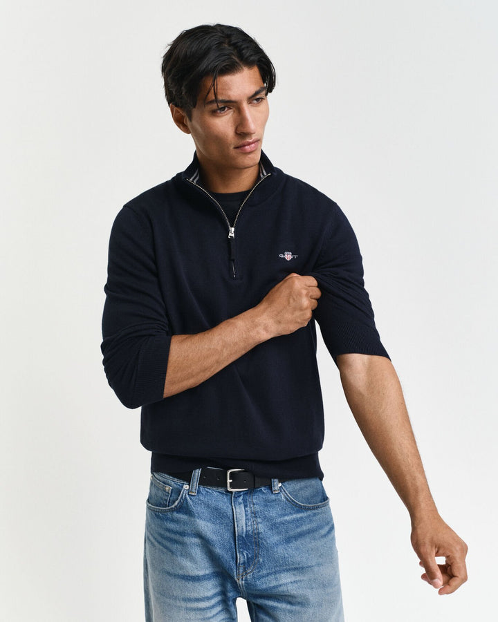 Image for GANT CLASSIC COTTON 1/2 ZIP SWEATER | GANT | Morans Menswear