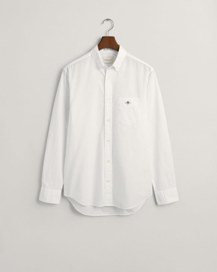 Image for GANT POPLIN WHITE SHIRT | GANT | Morans Menswear