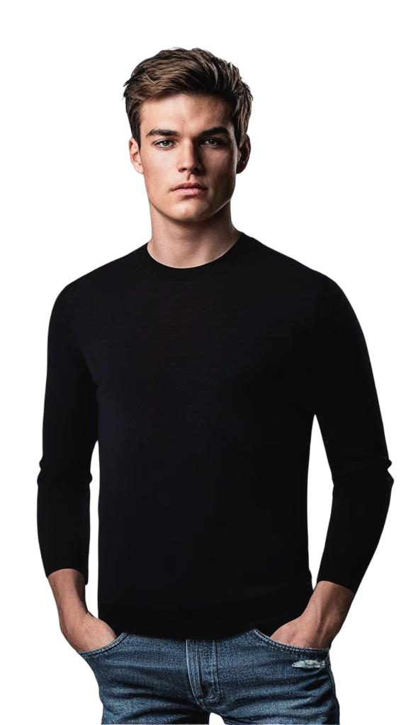Image for REMUS BLACK CREW SWEATER | Remus Uomo | Morans Menswear