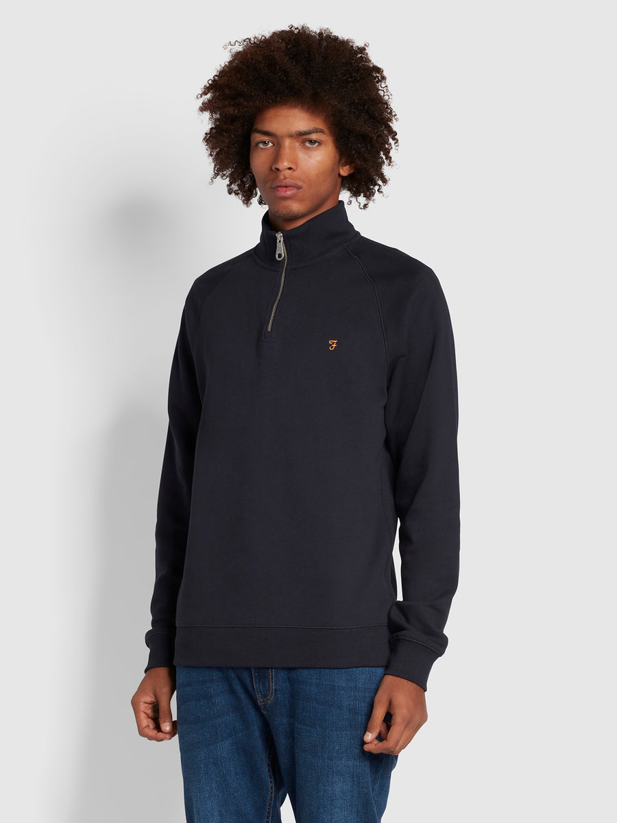 Image for FARAH JIM 1/2 ZIP NAVY SWEAT | Farah | Morans Menswear