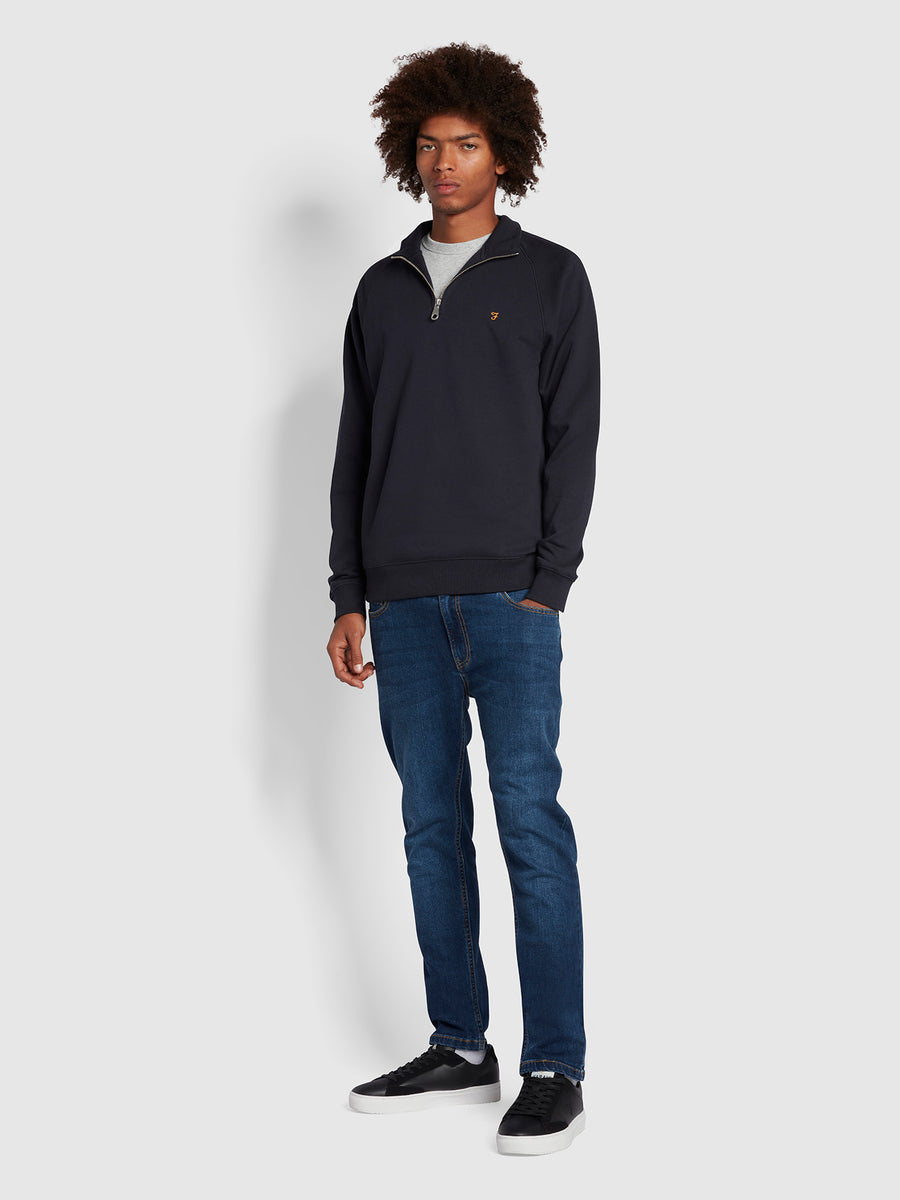 Image for FARAH JIM 1/2 ZIP NAVY SWEAT | Farah | Morans Menswear