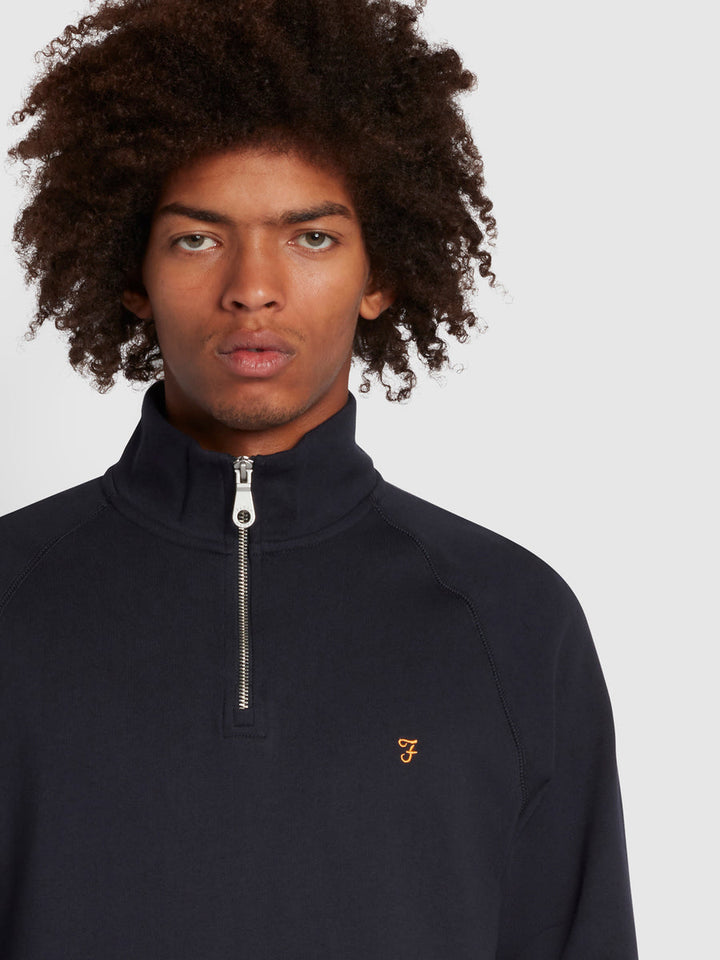 Image for FARAH JIM 1/2 ZIP NAVY SWEAT | Farah | Morans Menswear