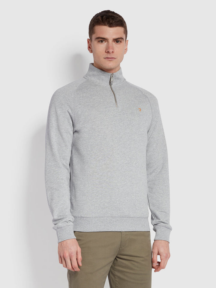Image for FARAH JIM 1/2 ZIP GREY SWEAT | Farah | Morans Menswear
