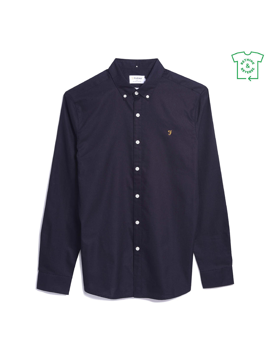 Image for FARAH BREWER NAVY SHIRT | Farah | Morans Menswear