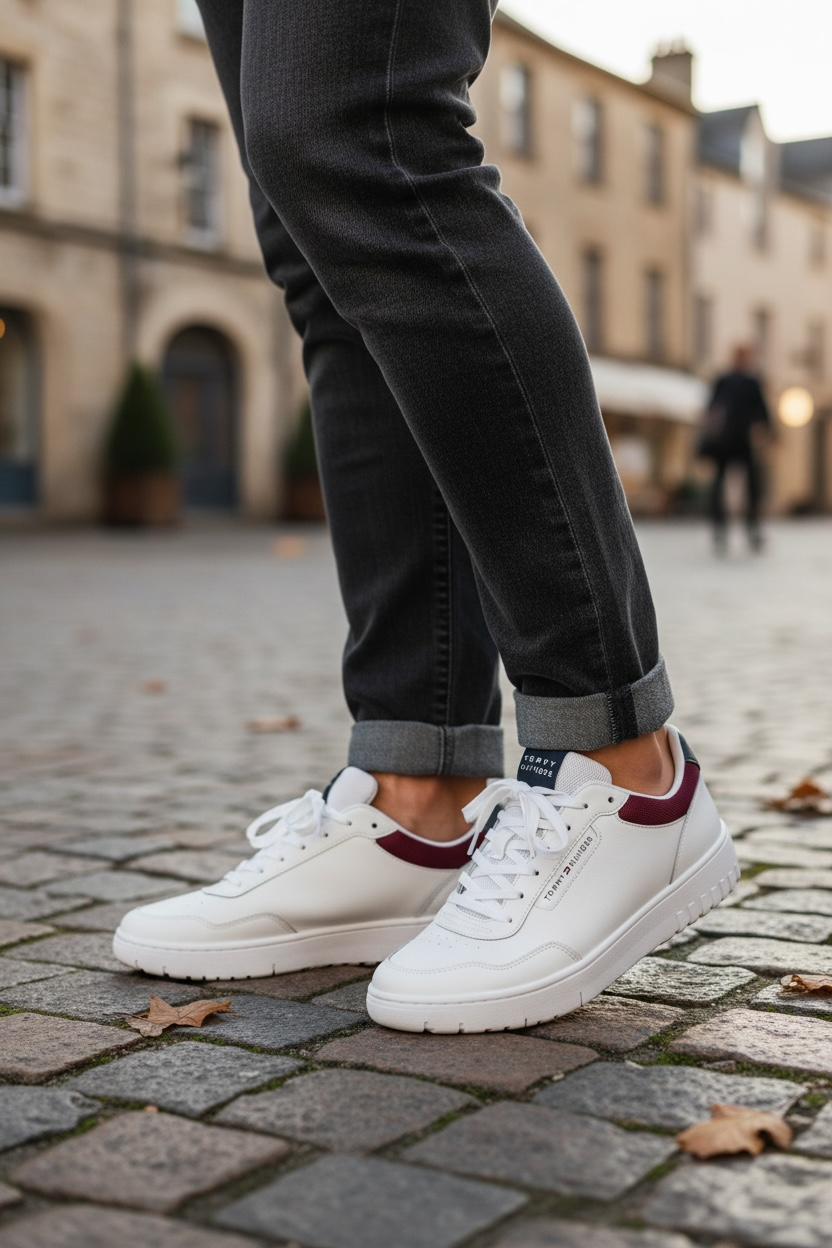 Image for TOMMY HILFIGER BASKET CORE LEATHER TRAINERS | Tommy Hilfiger|Tommy Hilfiger FOOTWEAR | Morans Menswear