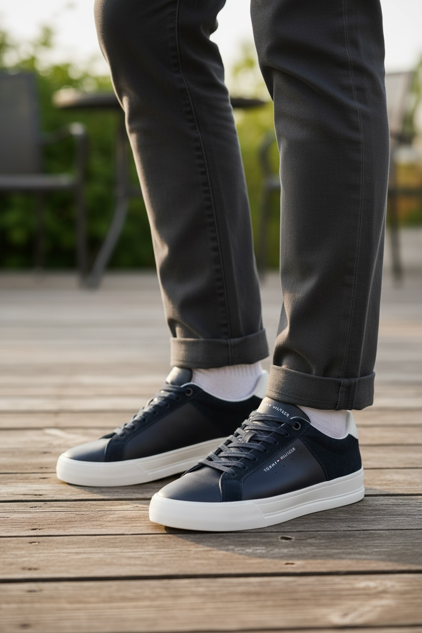 Image for TOMMY HILFIGER COURT MIX NUBUK TRAINERS | Tommy Hilfiger|Tommy Hilfiger FOOTWEAR | Morans Menswear