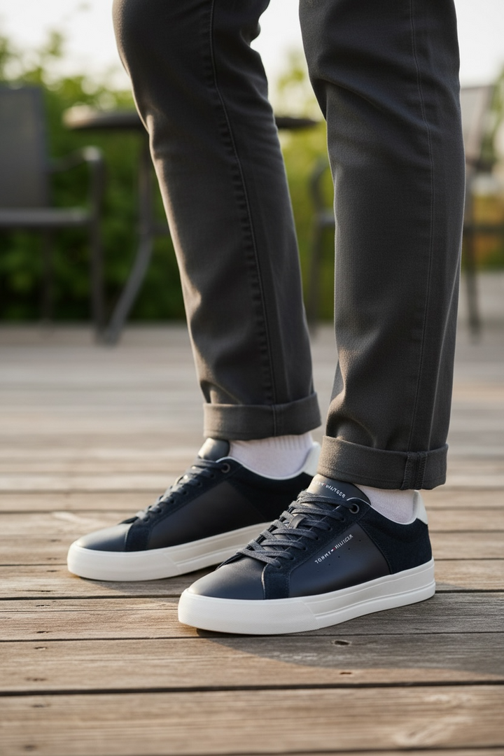 Image for TOMMY HILFIGER COURT MIX NUBUK TRAINERS | Tommy Hilfiger|Tommy Hilfiger FOOTWEAR | Morans Menswear