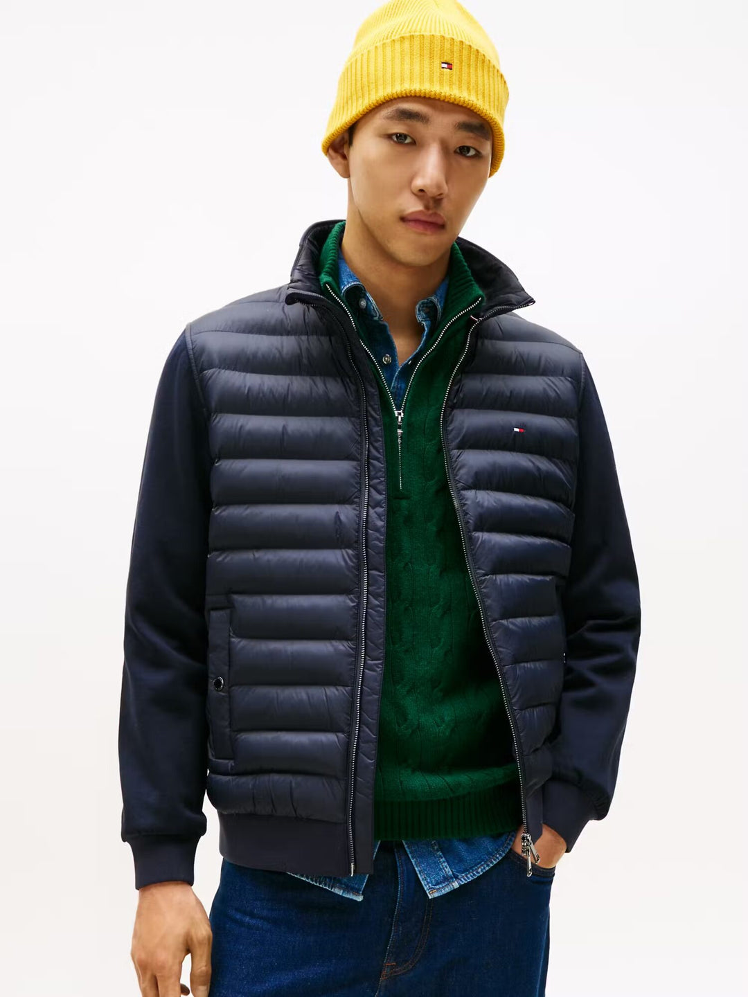 Image for TOMMY HILFIGER MIX MEDIA ESS R HYBRID JACKET | Tommy Hilfiger | Morans Menswear