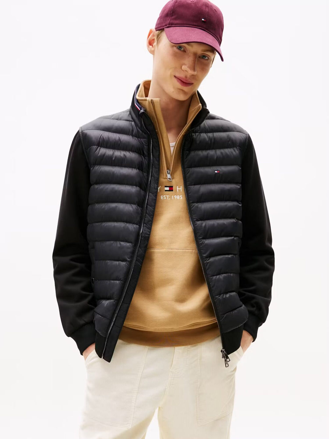 Image for TOMMY HILFIGER MIX MEDIA ESS HYBRID JACKET |  | Morans Menswear