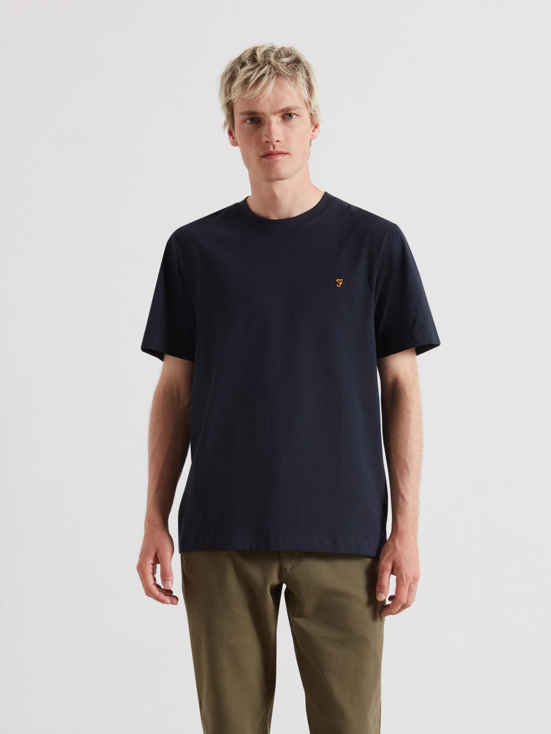 Image for FARAH DANNY REG SS NAVY TEE | Farah | Morans Menswear