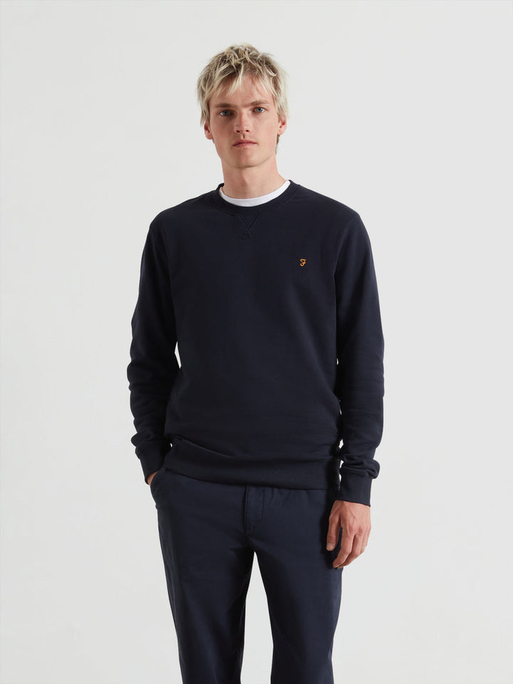 Image for FARAH TIM NEW CREW NAVY SWEAT | Farah | Morans Menswear