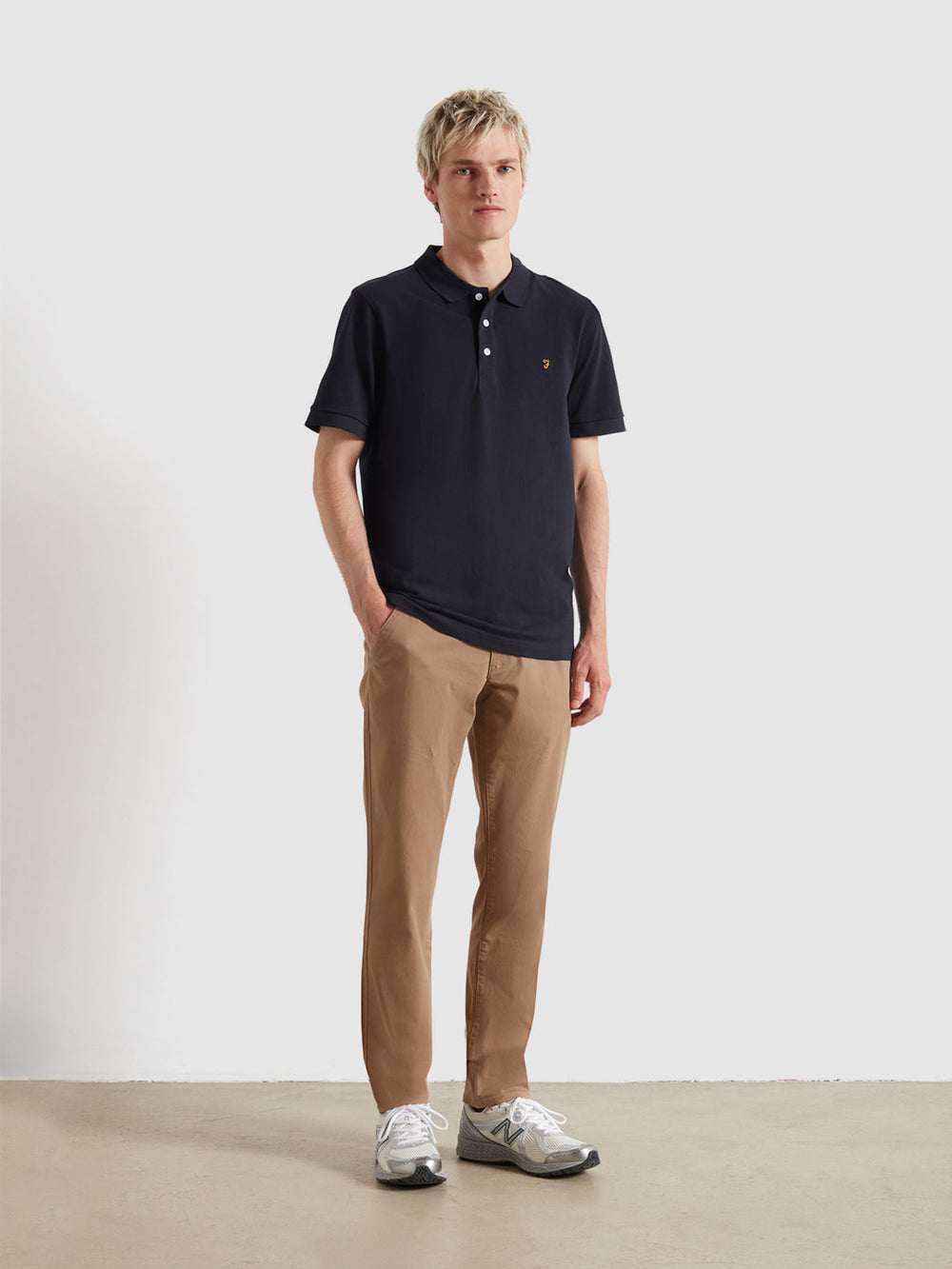 Image for FARAH BLANES SS NAVY POLO | Farah | Morans Menswear