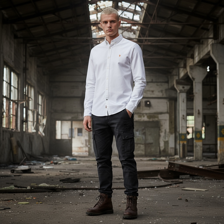 Image for FARAH BREWER LS BD WHITE SHIRT | Farah | Morans Menswear