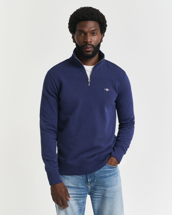 Image for GANT REG SHIELD 1/2 ZIP SWEAT | GANT | Morans Menswear