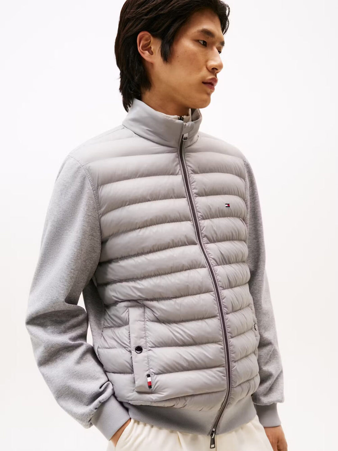 Image for TOMMY HILFIGER MIX MEDIA STAND HYBRID JACKET | Tommy Hilfiger | Morans Menswear