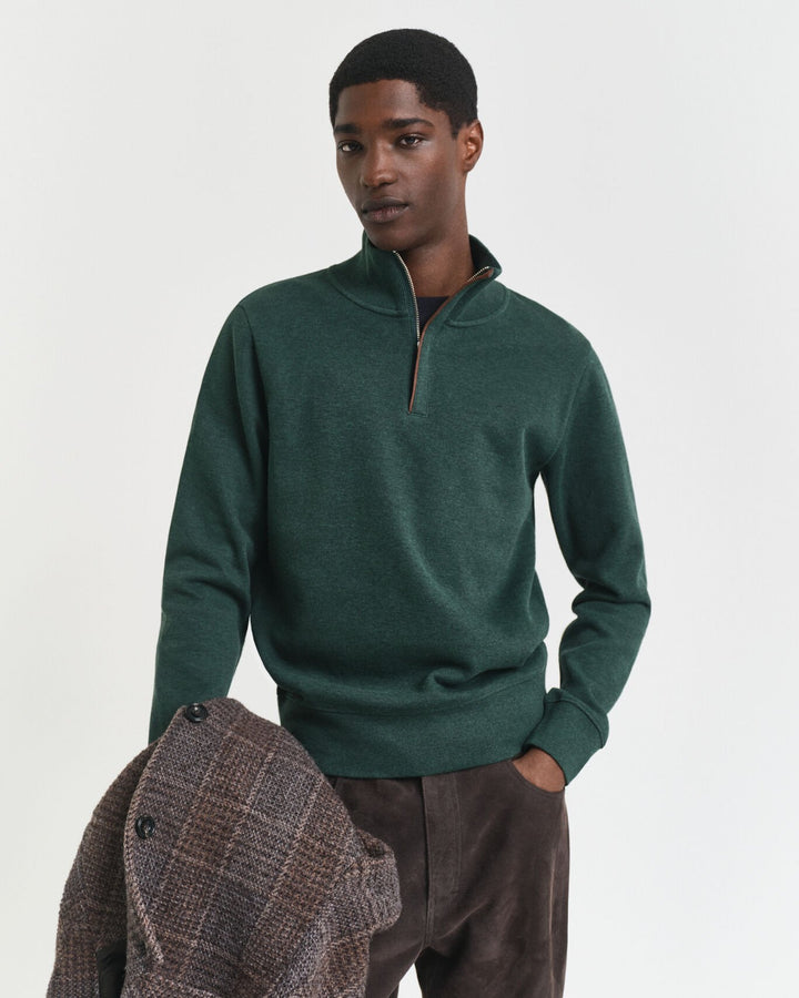 Image for GANT SACKER RIB 1/2 ZIP SWEATSHIRT | GANT | Morans Menswear