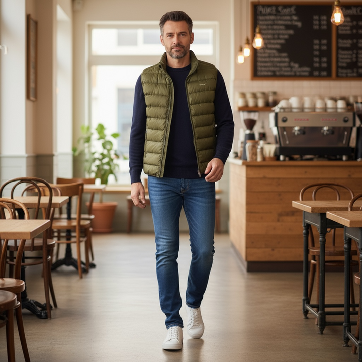 Image for GANT GREEN LIGHT DOWN VEST GILET | GANT | Morans Menswear