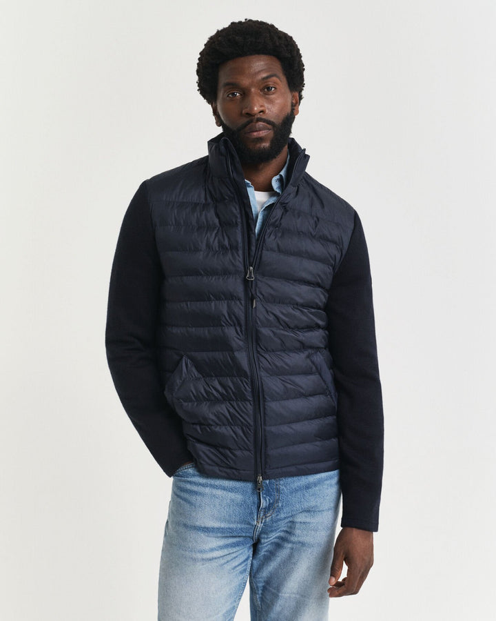 Image for GANT NAVY MIXED MEDIA JACKET | GANT | Morans Menswear