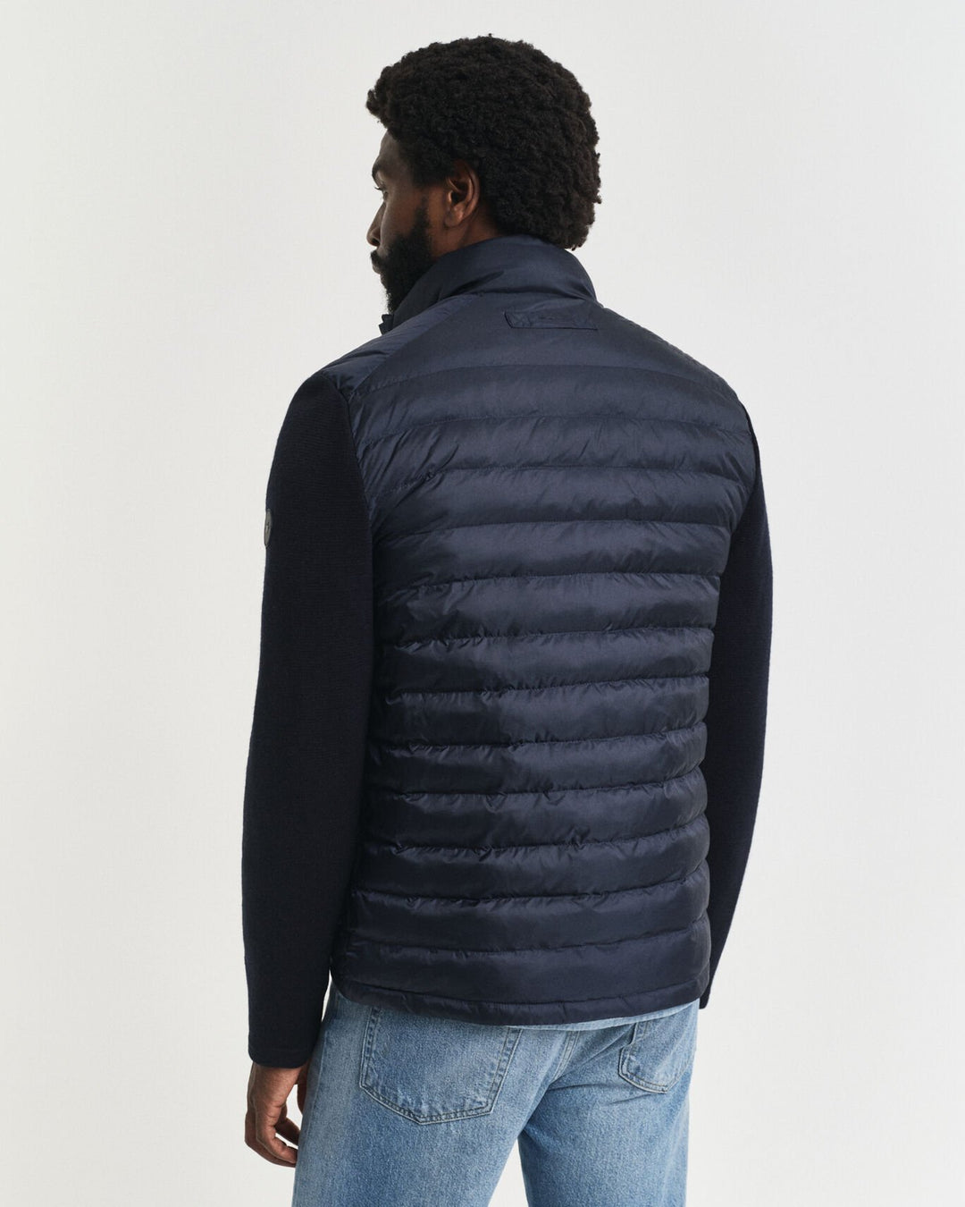 Image for GANT NAVY MIXED MEDIA JACKET | GANT | Morans Menswear