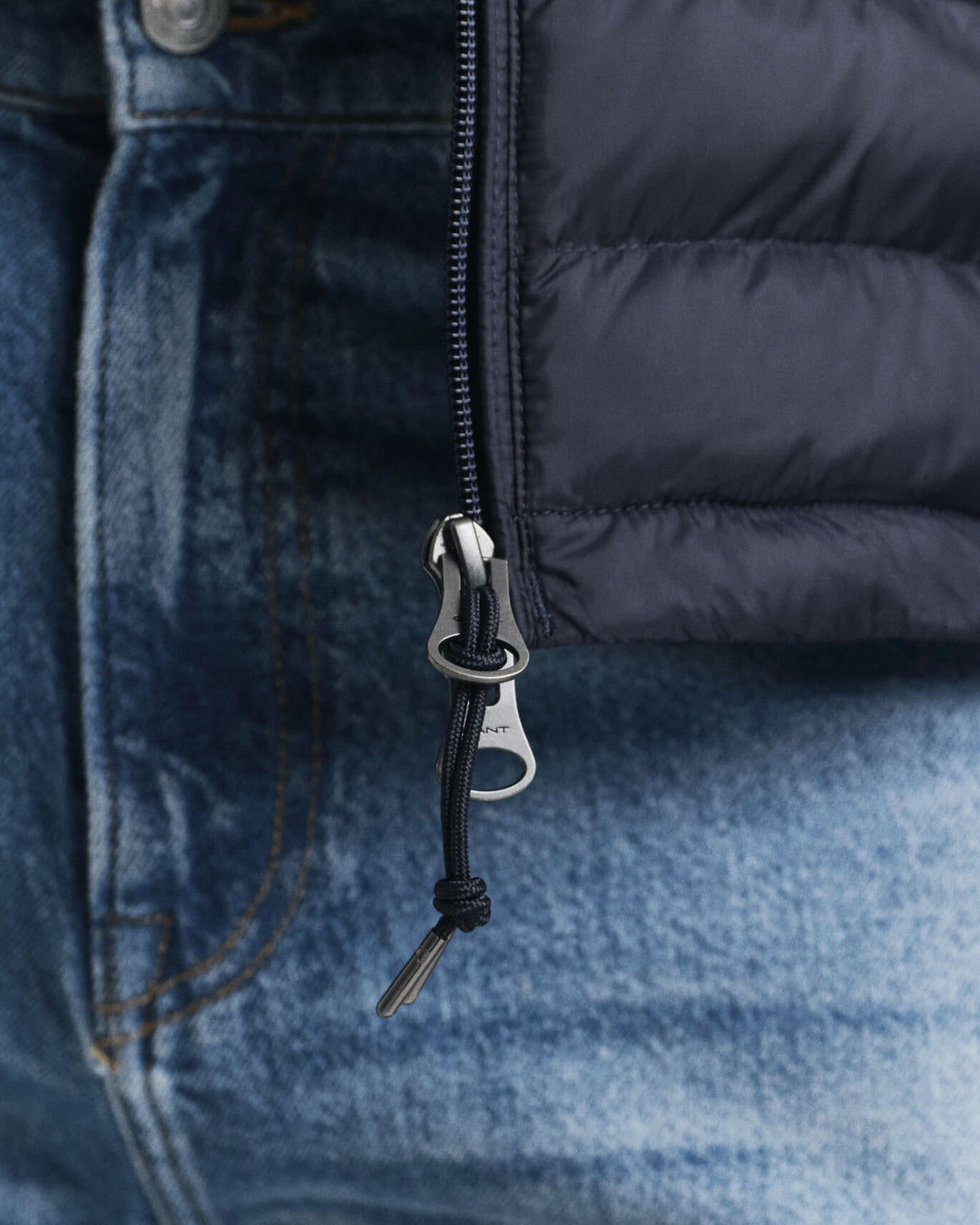 Image for GANT NAVY MIXED MEDIA JACKET | GANT | Morans Menswear