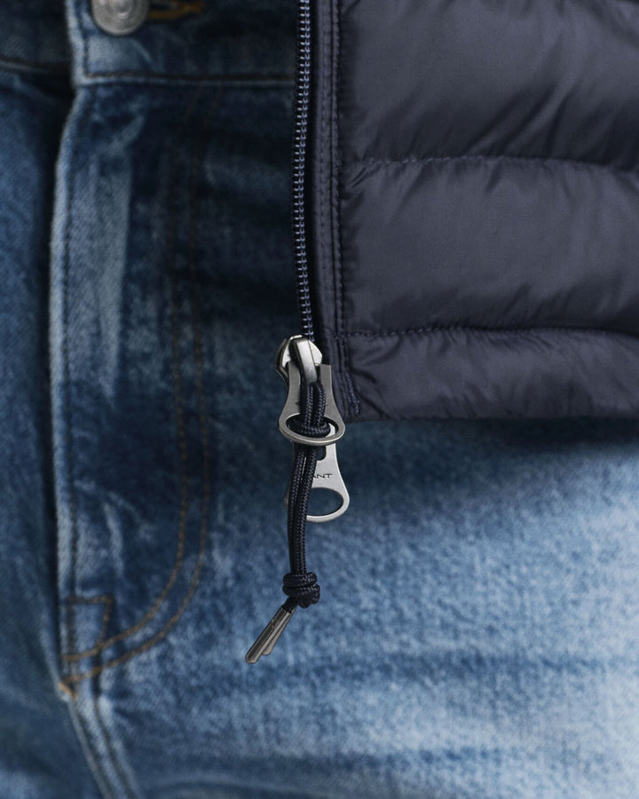 Image for GANT NAVY MIXED MEDIA JACKET | GANT | Morans Menswear