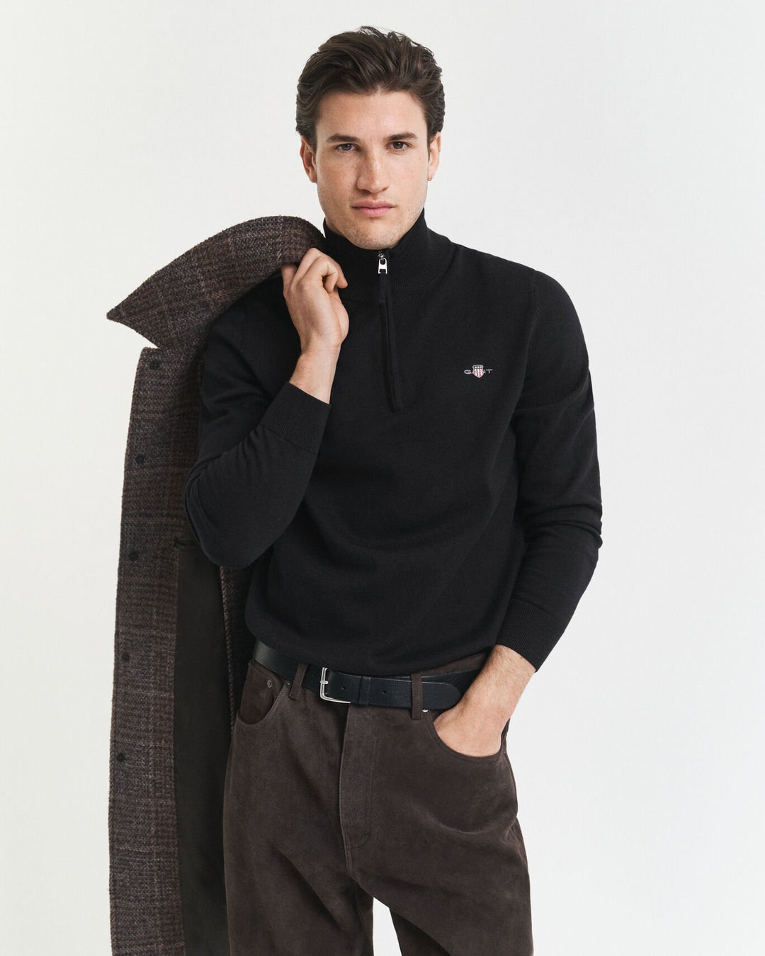 Image for GANT CLASSIC COTTON 1/2 ZIP SWEATER | GANT | Morans Menswear