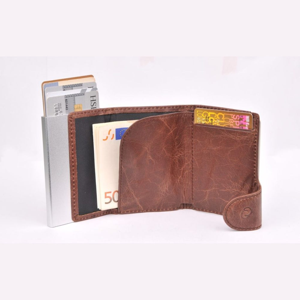 Image for C-SECURE VINTAGE BROWN WALLET | C-Secure Wallets | Morans Menswear