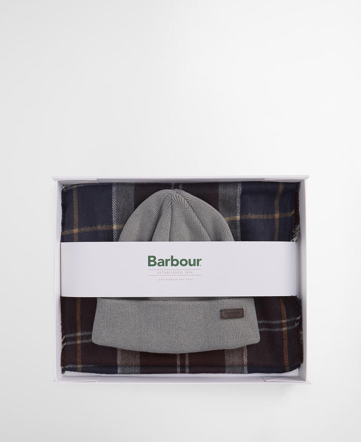 Image for BARBOUR SWINTON BEANIE &amp;amp; SCARF GIFT BOX | Barbour | Morans Menswear